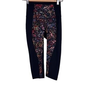 Lululemon Wunder Under Crop High-Rise *Curve 17" Black/Floral